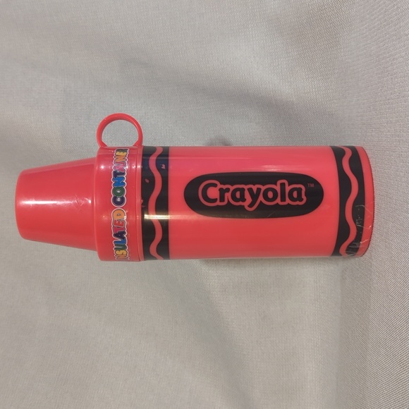 Crayola Pink Crayon Insulated Thermos Container 11.5 OZ - Picture 1 of 3